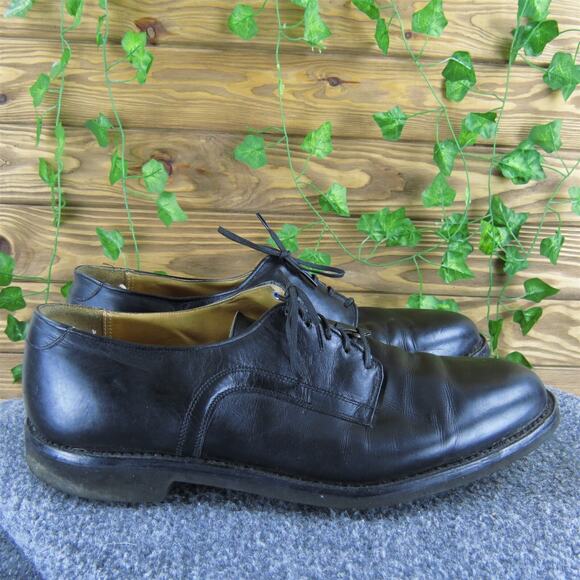 Johnston & Murphy Men USA Derby Oxfords Black Leather Size 12 Narrow Used 2025 - Picture 3 of 8